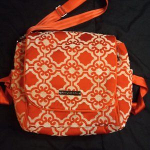 Petunia Pickle Bottom Boxy Backpack Diaper Bag Red/Tan